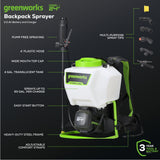 Greenworks BS4A2 Cordless Backpack Sprayer 15.1L 24V