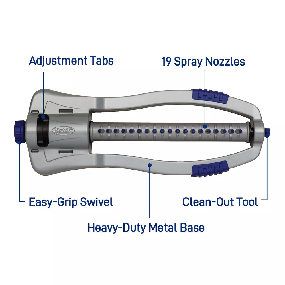 Orbit Max 27745 Oscillating Sled Lawn Sprinkler 371.6 sq m 3/4"