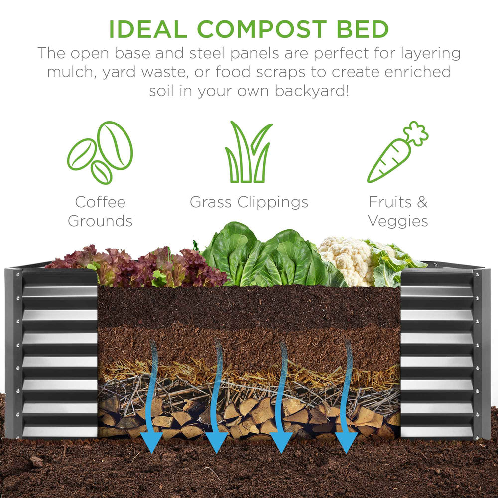 Best Choice Products SKY6372 Raised Garden Bed 243.8cm x 121.9cm
