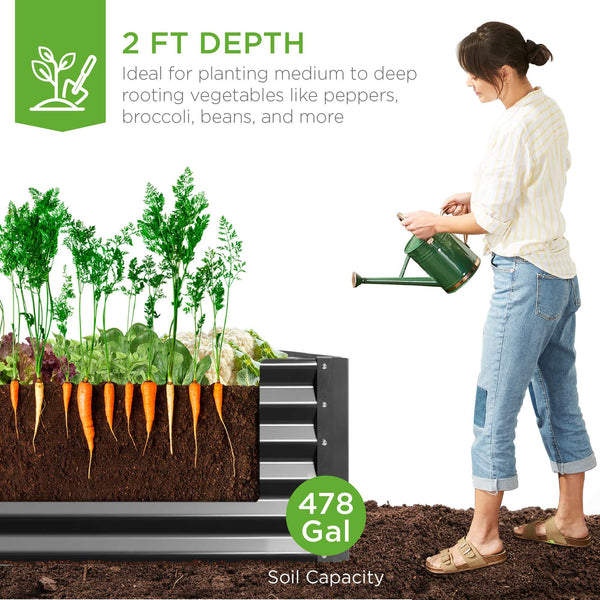 Best Choice Products SKY6372 Raised Garden Bed 243.8cm x 121.9cm