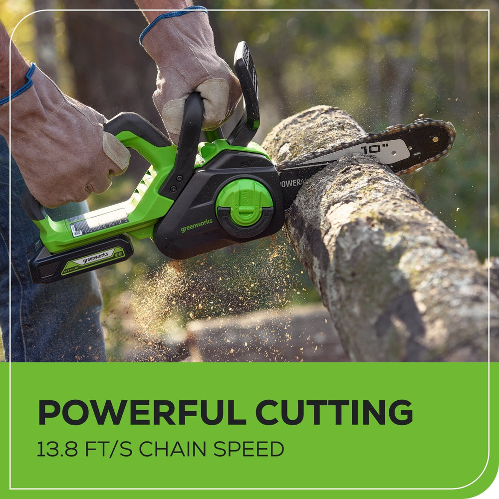 Greenworks CS24B210 Cordless Chainsaw 25.4cm 24V