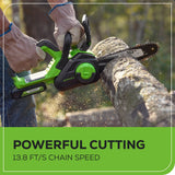 Greenworks CS24B210 Cordless Chainsaw 25.4cm 24V