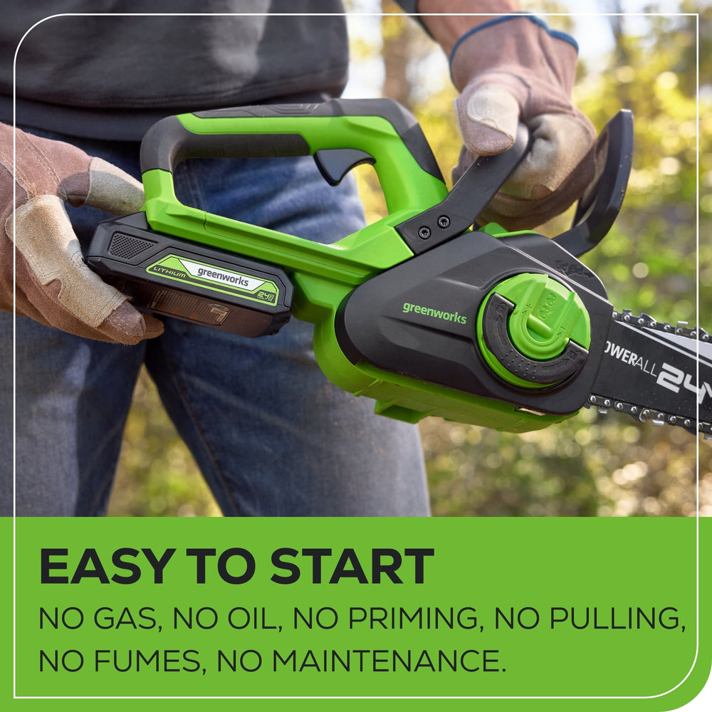 Greenworks CS24B210 Cordless Chainsaw 25.4cm 24V
