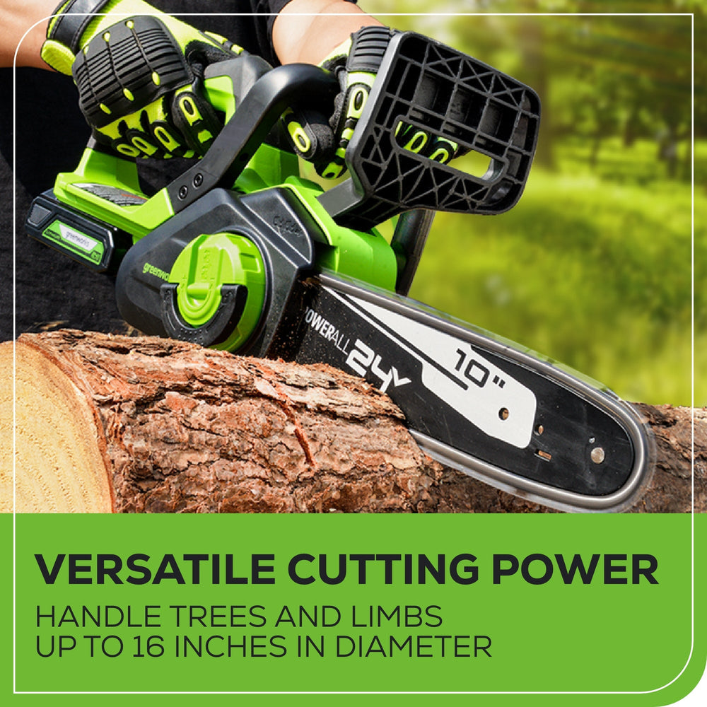Greenworks CS24B210 Cordless Chainsaw 25.4cm 24V