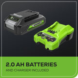 Greenworks ST24B217 Cordless Trimmer Kit 30.5cm 24V
